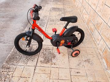 bici bambino 14 con casco  BTWIN