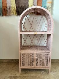 Mobile in rattan Wiklibox rosa