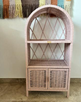 Mobile in rattan Wiklibox rosa