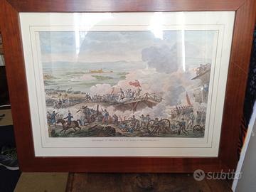litografia antica Battaglia di Arcole 1815 