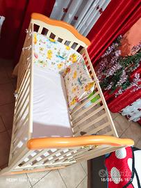 culla bambini con cassettone e vaschetta 