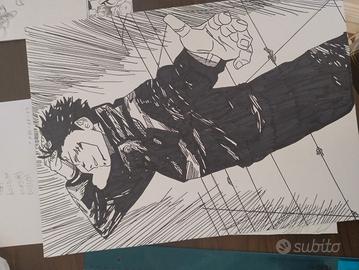Fanart a matita, mano libera 