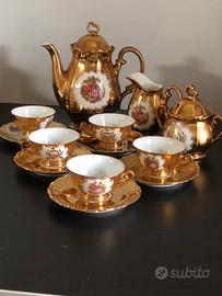 Servizio caffè Bavaria anni 50 in oro zecchino