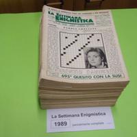 LA SETTIMANA ENIGMISTICA, anno 1989, parzialmente