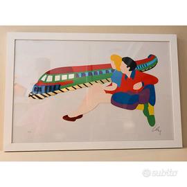 Serigrafia – Marco Lodola – Si Viaggia – Cornice