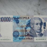10000 Lire Volta VARIANTE COLORE NUMERI VERDI