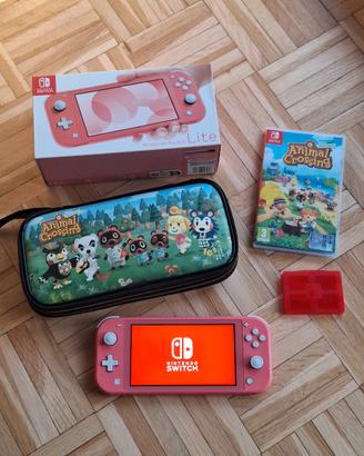 Nintendo Switch Lite Coral NUOVA + Animal Crossing