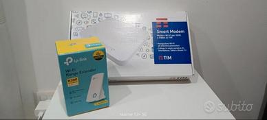 Smart modem Tim + ripetitore tp-link.