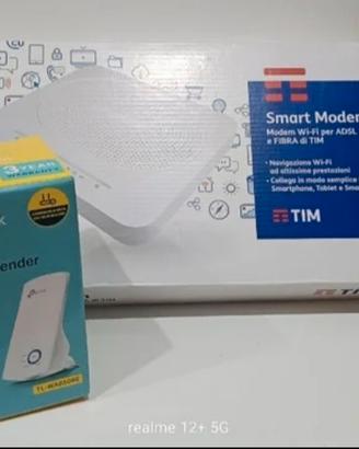 Smart modem Tim + ripetitore tp-link.