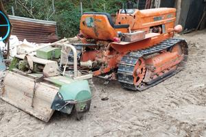 Trattore cingolato fiat e fresa