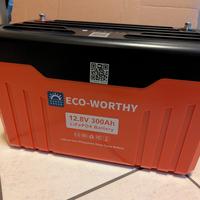 BATTERIA LIFEPO4 300AH 12V NUOVA+Monitor