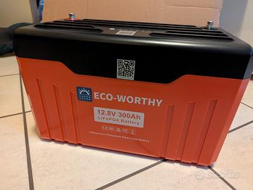 BATTERIA LIFEPO4 300AH 12V NUOVA+Monitor