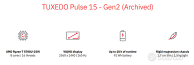 Notebook Tuxedo Pulse 2 15,6"