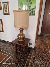 Imponente Lampada Vintage in Ottone Anni '70 - h90