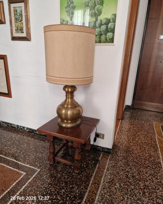 Imponente Lampada Vintage in Ottone Anni '70 - h90