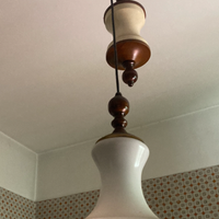 Lampadario carrucola vintage
