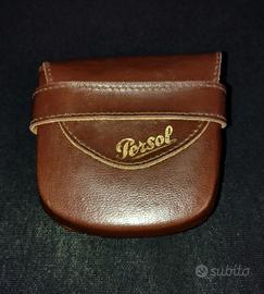 Portaocchiali vintage Persol in pelle 