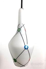 Lampadario da soffitto in Opalino Colorato Anni 60