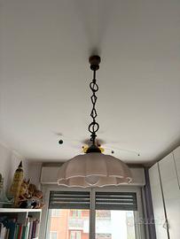 Lampade a sospensione vintage in vetro opalino