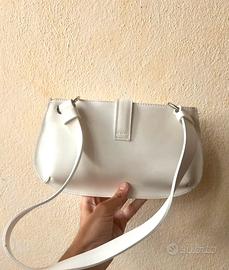 Borsa da donna “Vera Pelle” bianca Made in Italy