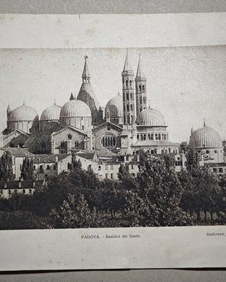 Stampa Basilica Sant'Antonio Padova fine'800 21x16