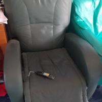 Poltrona massaggiante elettrica in pelle