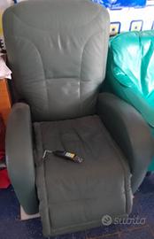 Poltrona massaggiante elettrica in pelle