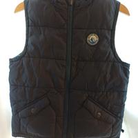 Piumino smanicato blu imbottito