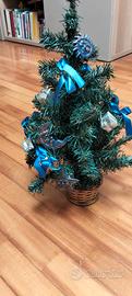Alberello di Natale Decori Blu e Bronzo 