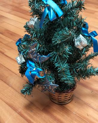 Alberello di Natale Decori Blu e Bronzo 