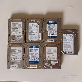 Lotto 7 Hard Disk 3.5" 160/250/500gb