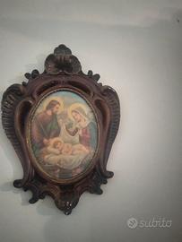 vecchio quadro Sacra Famiglia 