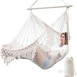 Sedia amaca a corda in cotone morbido