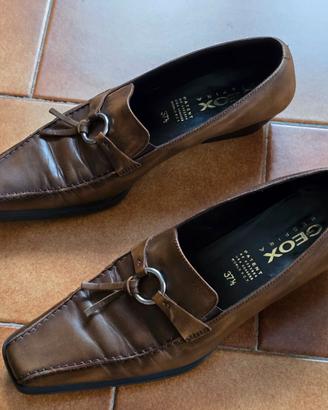 Geox scarpa donna vitello anticato noce 37.5