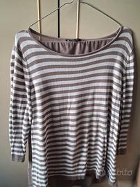 Completo maglia e pantalone tortora  Mango basic