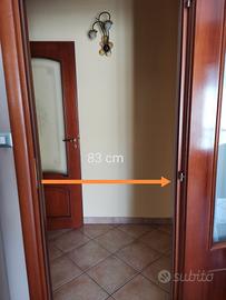 Bussola interna ciliegio e vetro satinato 