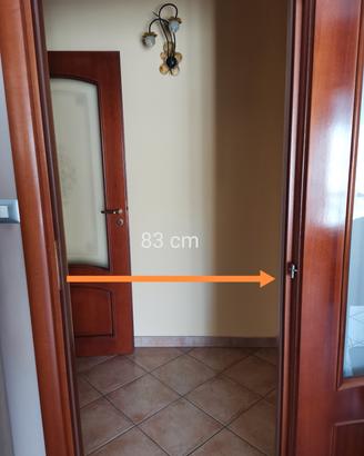 Bussola interna ciliegio e vetro satinato 