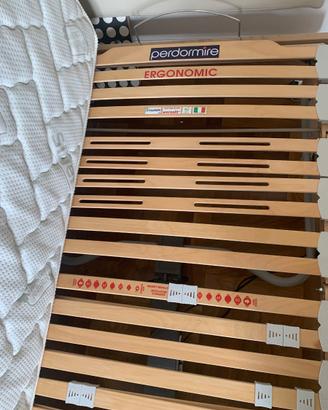 letto singolo con elettrica 90x 190 e materasso