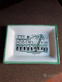 Piccolo vassoio ceramiche Vietri commemorativo 