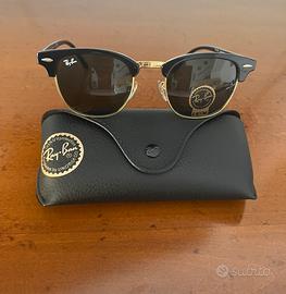 Ray-Ban Clubmaster RB3016 Nero/Oro Nuovi Originali