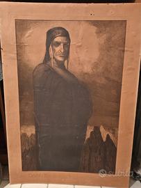 incisione opera raffigurante Dante Alighieri