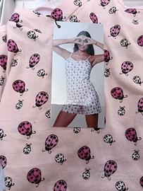 Pigiama corto donna cotone 100%. Nuovo .
