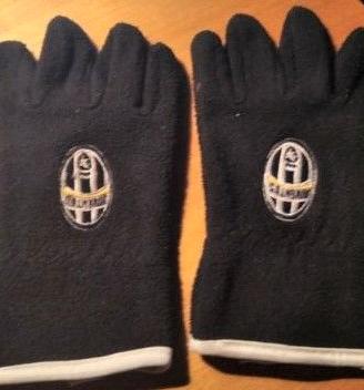 Guanti Juventus F.C. in pile .Logo Vintage tg M
