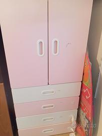 Armadio rosa bambina 