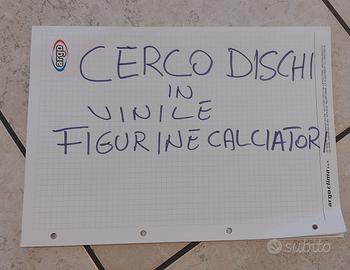 Dischi in vinile figurine calciatori 