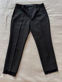 Pantalone nero con pizzo abbinato Zara Basic