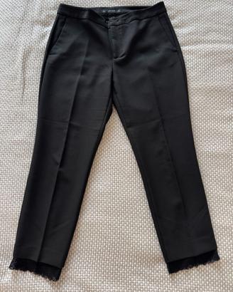 Pantalone nero con pizzo abbinato Zara Basic