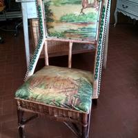 Sedia Rattan midollino anni 20