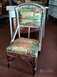 Sedia Rattan midollino anni 20