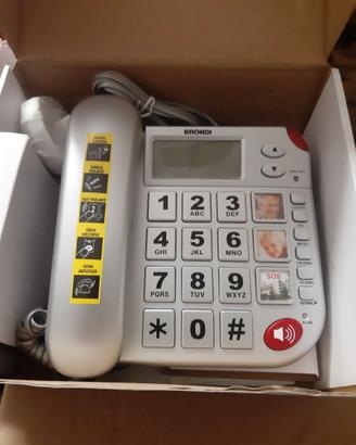 Telefono fisso Brondi per anziani.